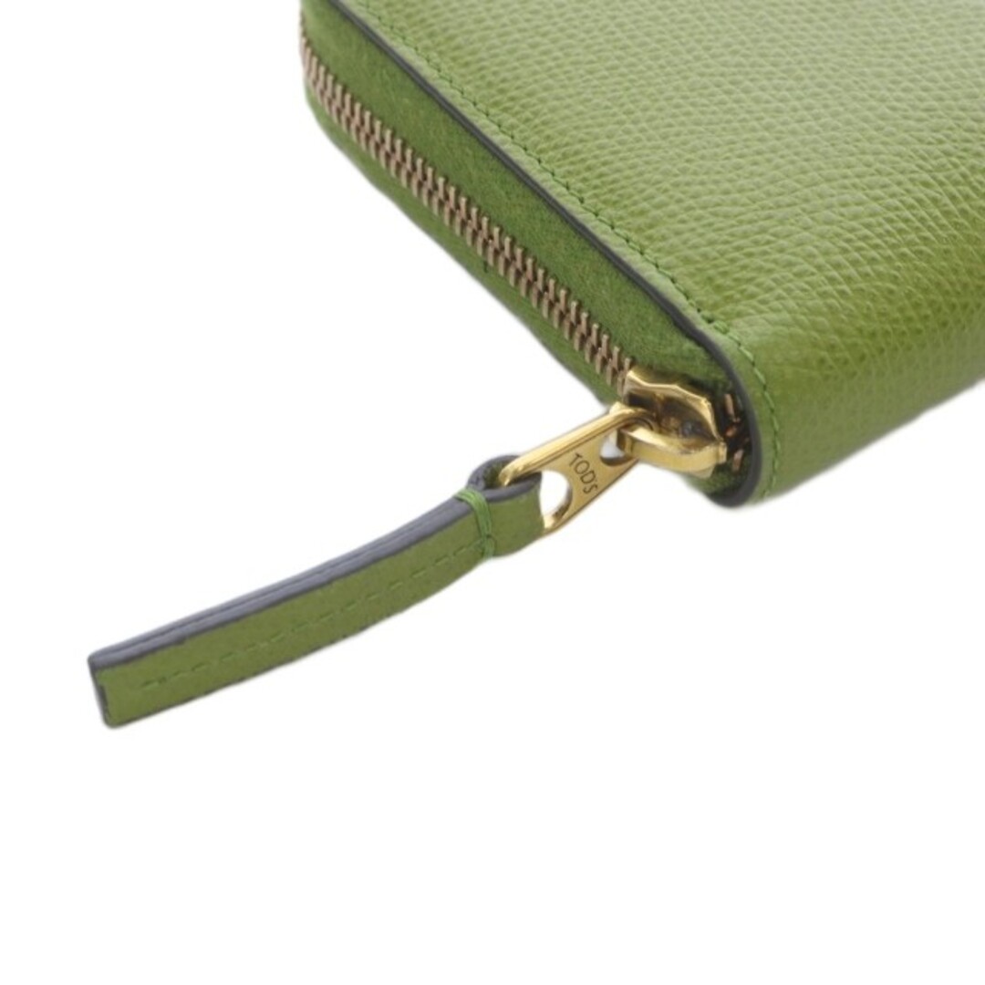 TOD'S(トッズ)のトッズ TOD'S 長財布 ラウンドファスナー レザー グリーン レディースのファッション小物(財布)の商品写真