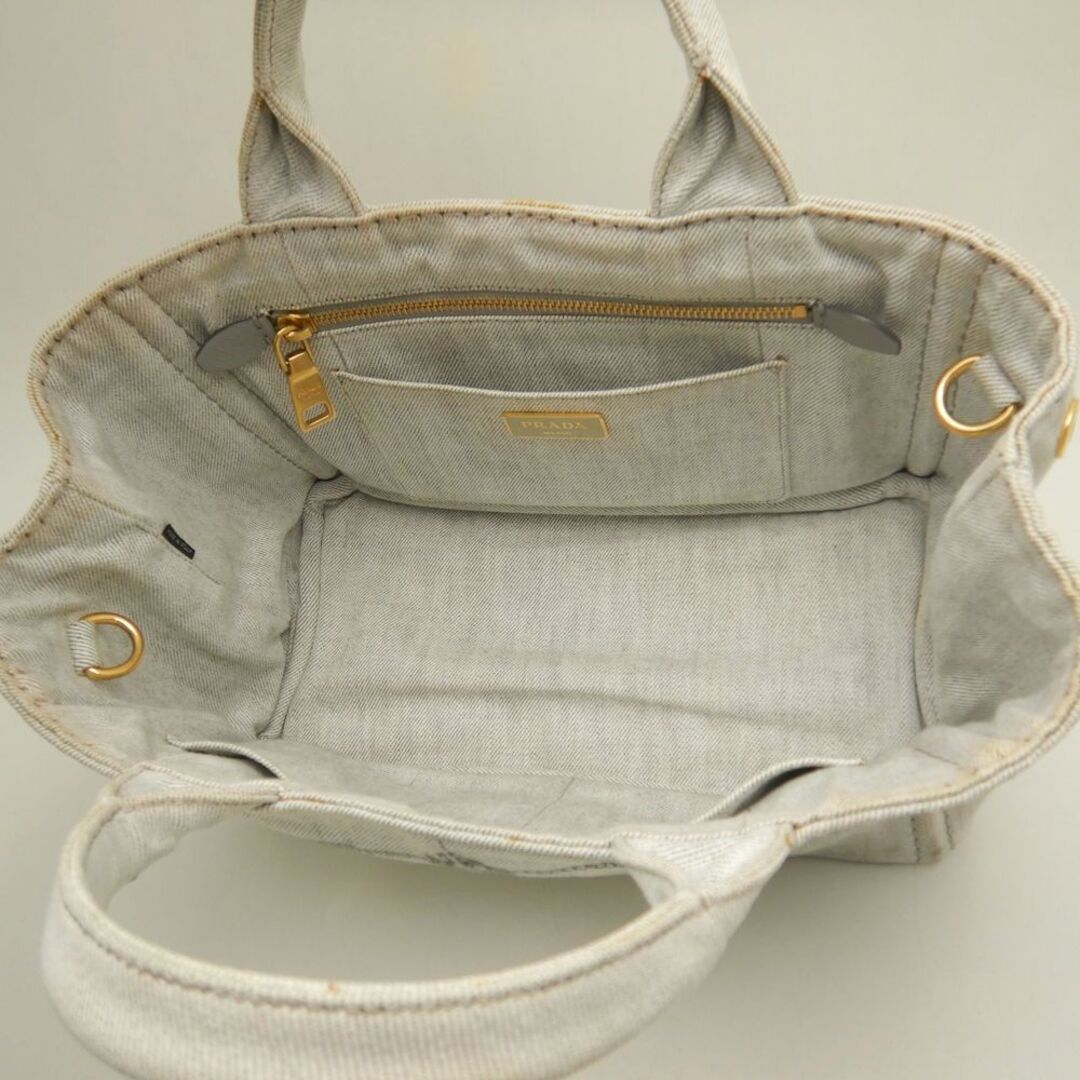 PRADA(プラダ)のPRADA プラダ カナパ 1BG439 ハンドバッグ デニム BIANCO レディース /253291【中古】 レディースのバッグ(ハンドバッグ)の商品写真