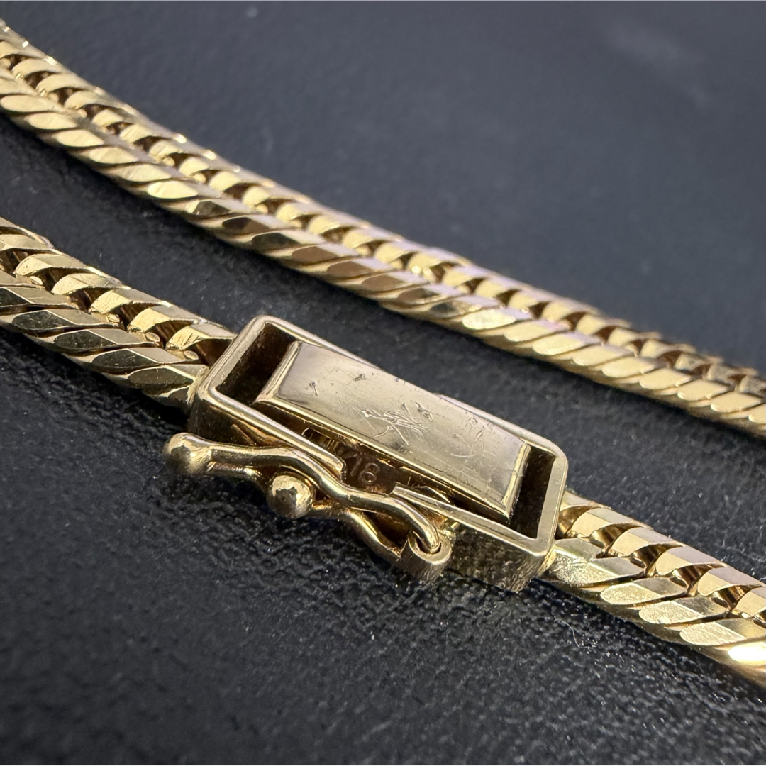 (C102923)K18喜平ブレスレット  12面トリプル  18金YG 造幣局 レディースのアクセサリー(ブレスレット/バングル)の商品写真