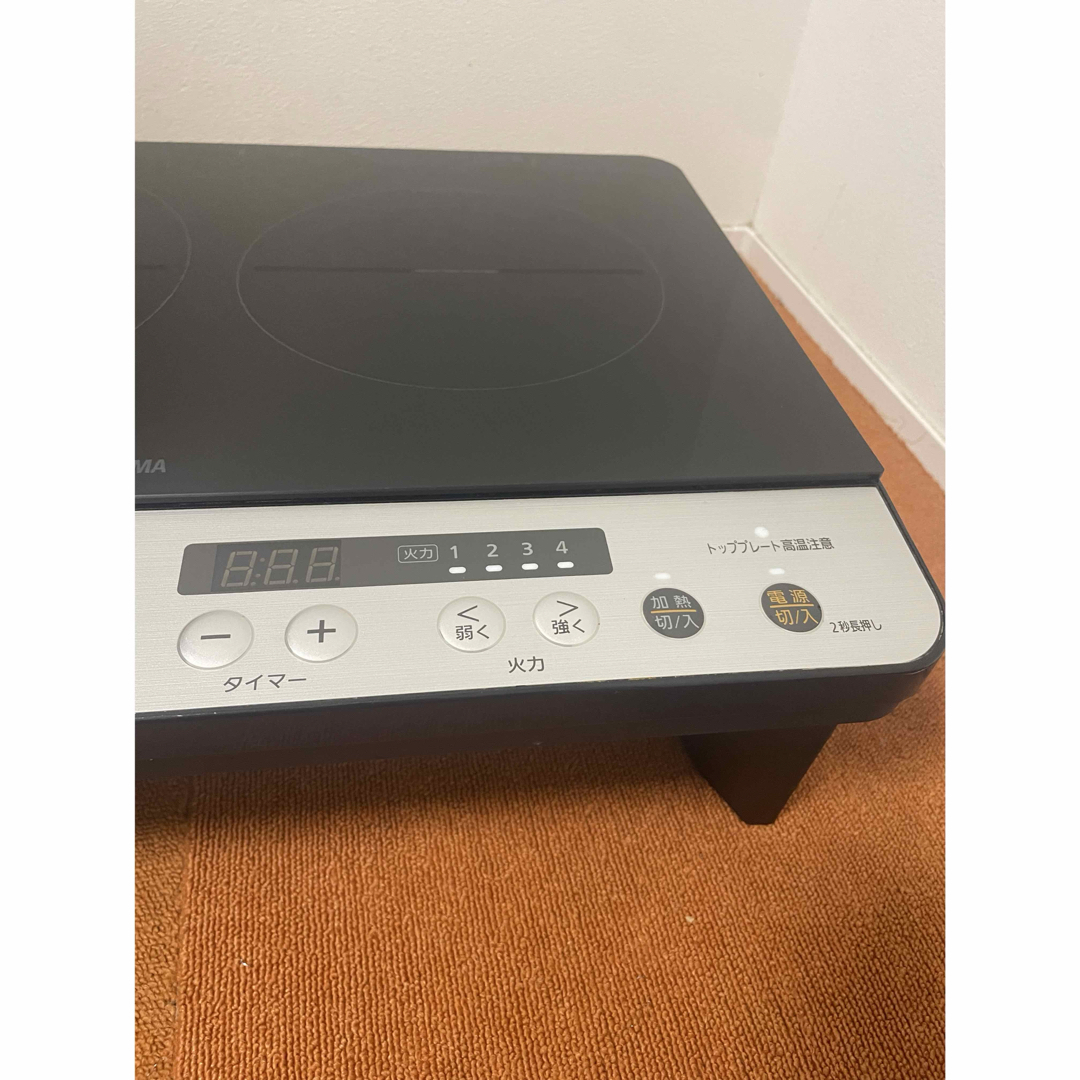 アイリスオーヤマ(アイリスオーヤマ)のアイリスオーヤマ 2口IHコンロ 2019年製 IHクッキングヒーター スマホ/家電/カメラの調理家電(IHレンジ)の商品写真