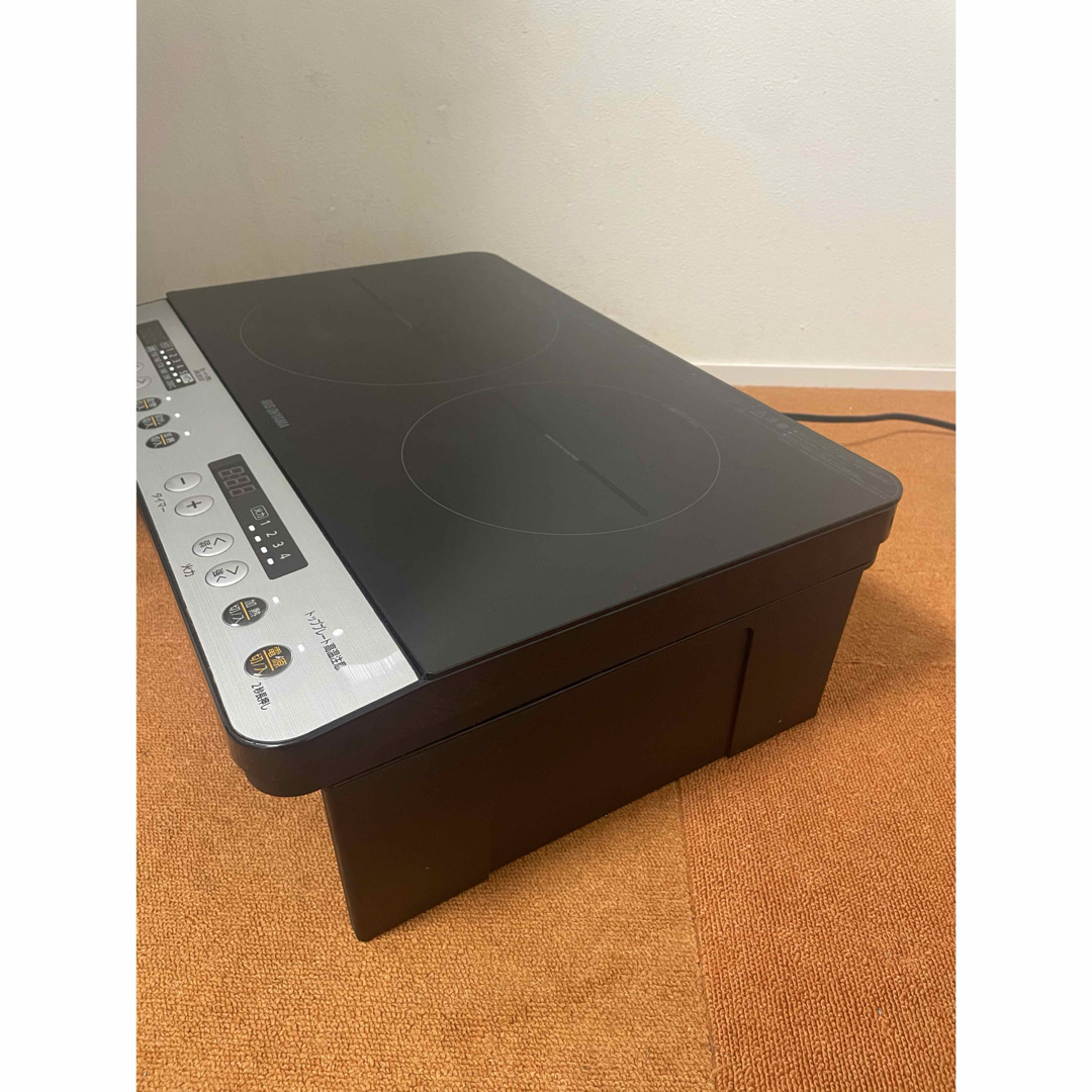 アイリスオーヤマ(アイリスオーヤマ)のアイリスオーヤマ 2口IHコンロ 2019年製 IHクッキングヒーター スマホ/家電/カメラの調理家電(IHレンジ)の商品写真