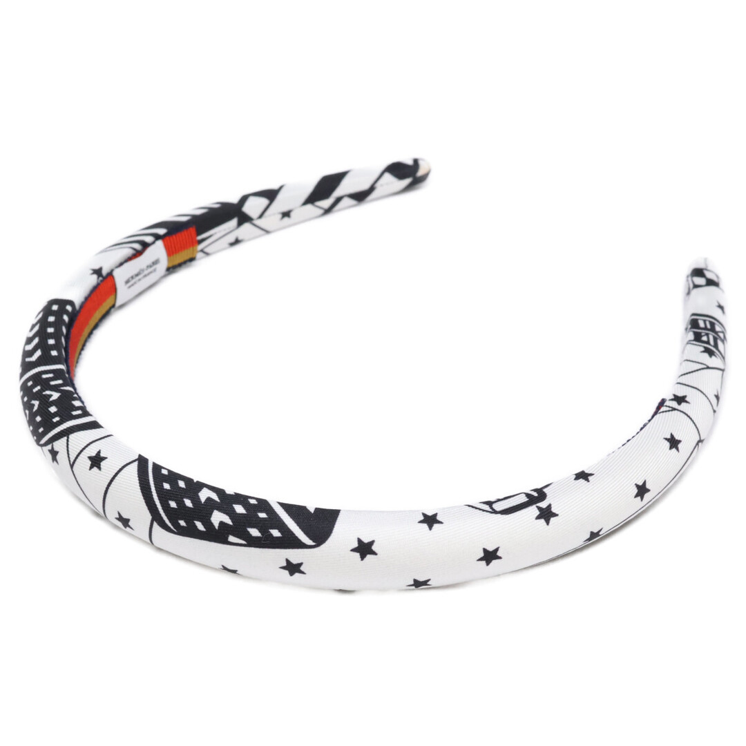 HERMES(エルメス)のエルメス 【美品】エルザ サングル・アン・ジグザグ・バンダナ シルク カチューシャ レディースのヘアアクセサリー(カチューシャ)の商品写真