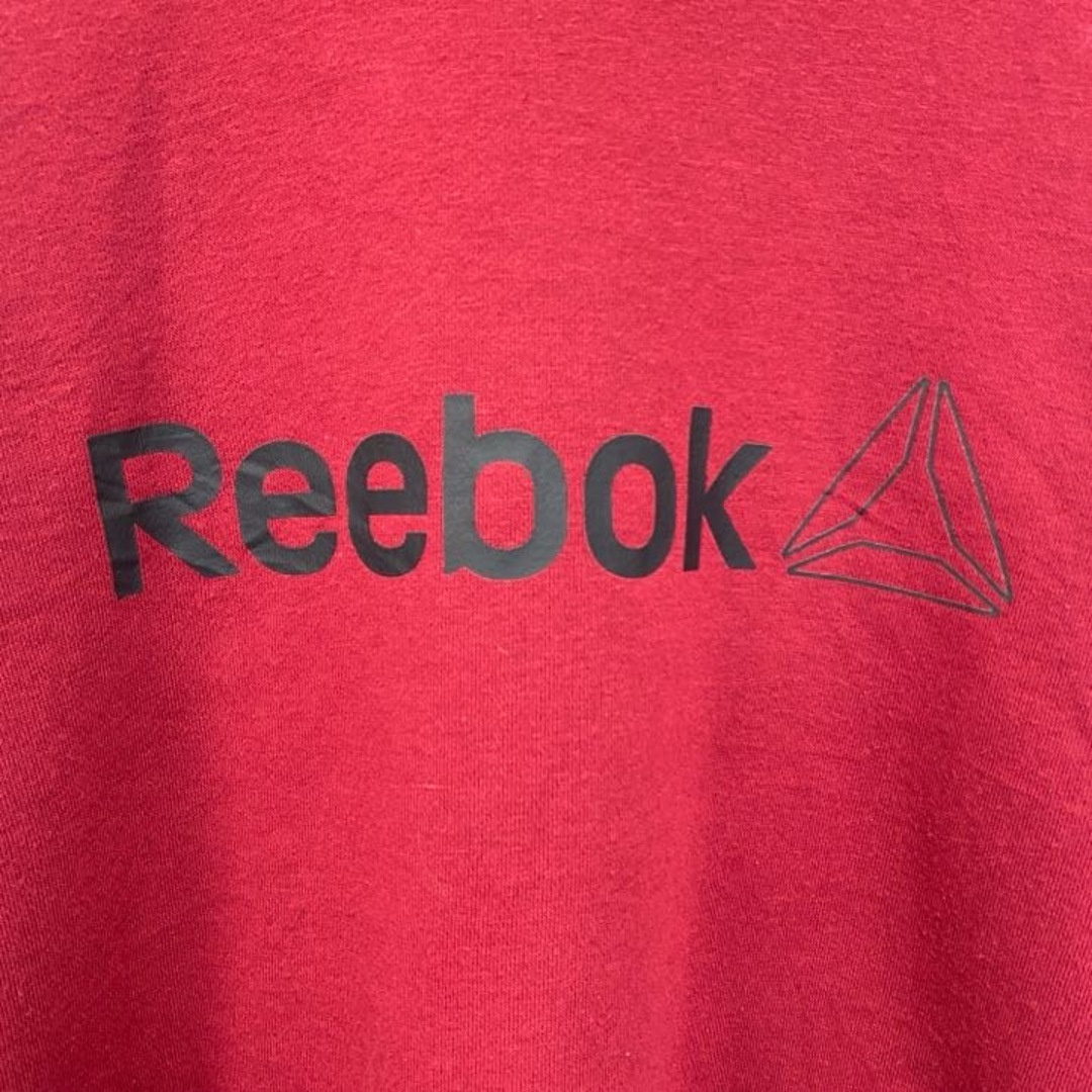 Reebok(リーボック)の古着　used　Reebok　リーボック　スウェット　裏起毛　ブランドロゴ　ノームコア　レトロデザイン　赤　レッド　XLサイズ メンズのトップス(スウェット)の商品写真