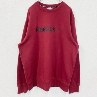 リーボック(Reebok)の古着　used　Reebok　リーボック　スウェット　裏起毛　ブランドロゴ　ノームコア　レトロデザイン　赤　レッド　XLサイズ(スウェット)