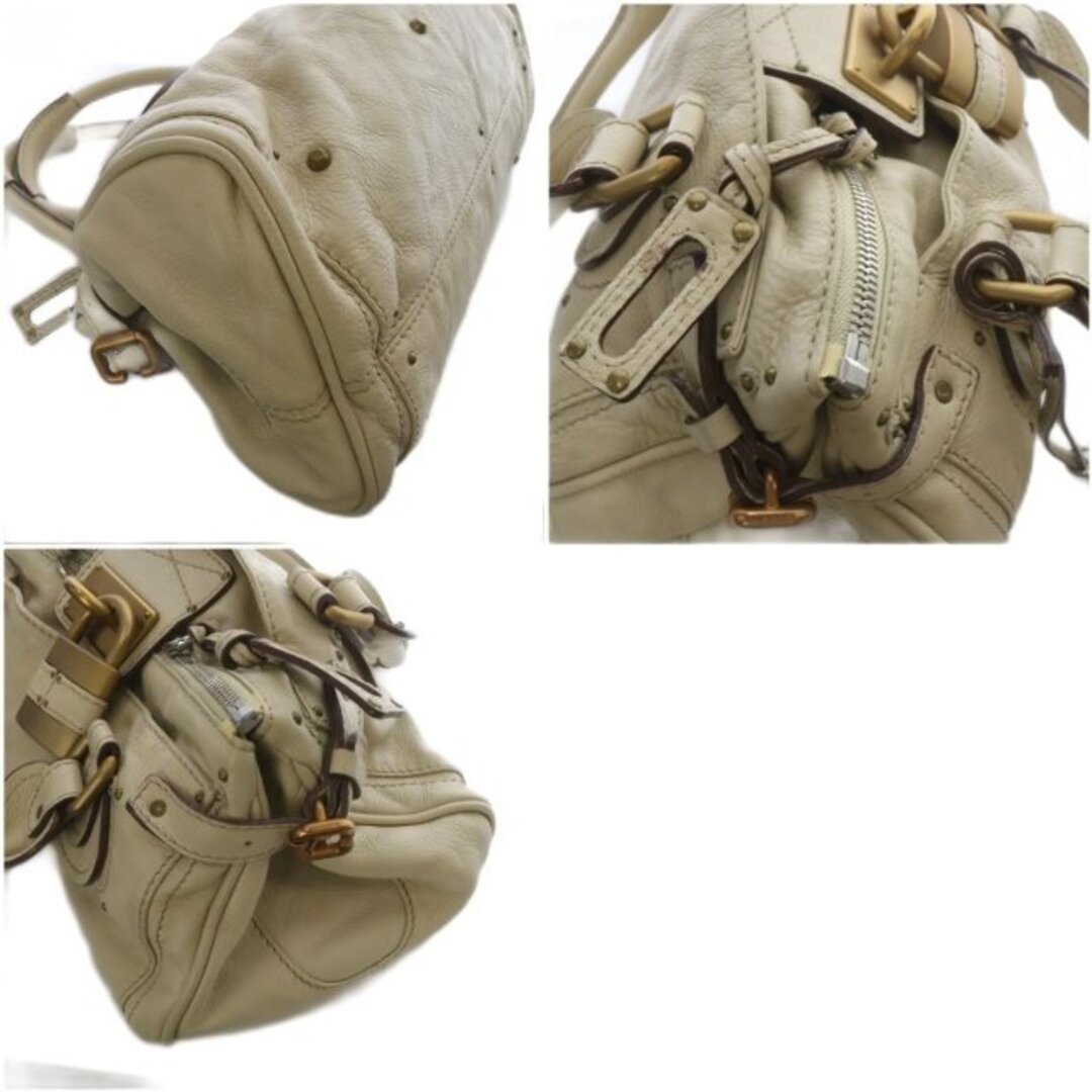 Chloe(クロエ)のクロエ パディントン ハンドバッグ レザー 南京錠付き ライトベージュ /YO3 レディースのバッグ(ハンドバッグ)の商品写真