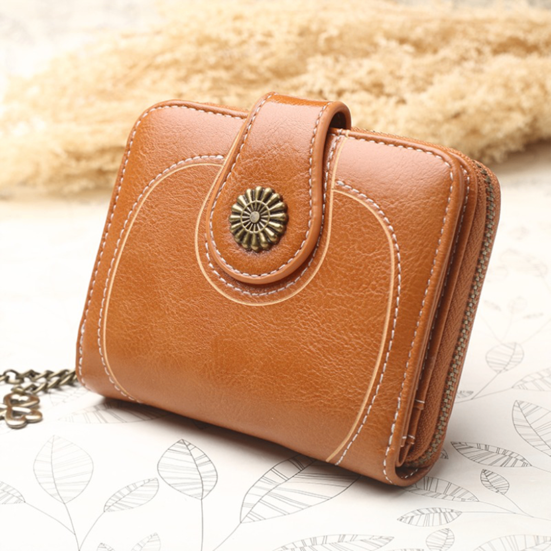 二つ折り財布 ミニ財布 レディース レザー コンパクト 新品 レッド 小銭入れ レディースのファッション小物(財布)の商品写真