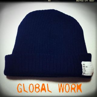 グローバルワーク(GLOBAL WORK)の＊紺色ニット帽＊(ニット帽/ビーニー)