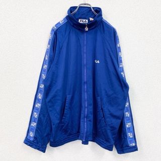 フィラ(FILA)の古着 used　FILA　フィラ　トラックジャケット/ジャージ　スポーツ　ワンポイントロゴ刺繍　青　ブルー　XLサイズ(ジャージ)