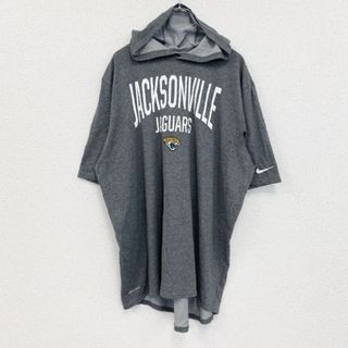 ナイキ(NIKE)の古着 used　NIKE　ナイキ　半袖フード付きTシャツ　JAGUARS　ジャクソンビル　DRI-FIT　グレー　XLサイズ(パーカー)