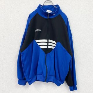 アディダス(adidas)の古着 used　～90s　adidas　アディダス　トラックジャケット/ジャージ　ヴィンテージ　青　ブルー　Lサイズ(ジャージ)