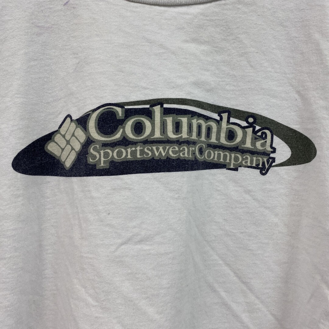 Columbia(コロンビア)の古着 used　90s　Columbia　コロンビア　半袖プリントTシャツ　ヴィンテージ　白　ホワイト　XLサイズ メンズのトップス(Tシャツ/カットソー(半袖/袖なし))の商品写真