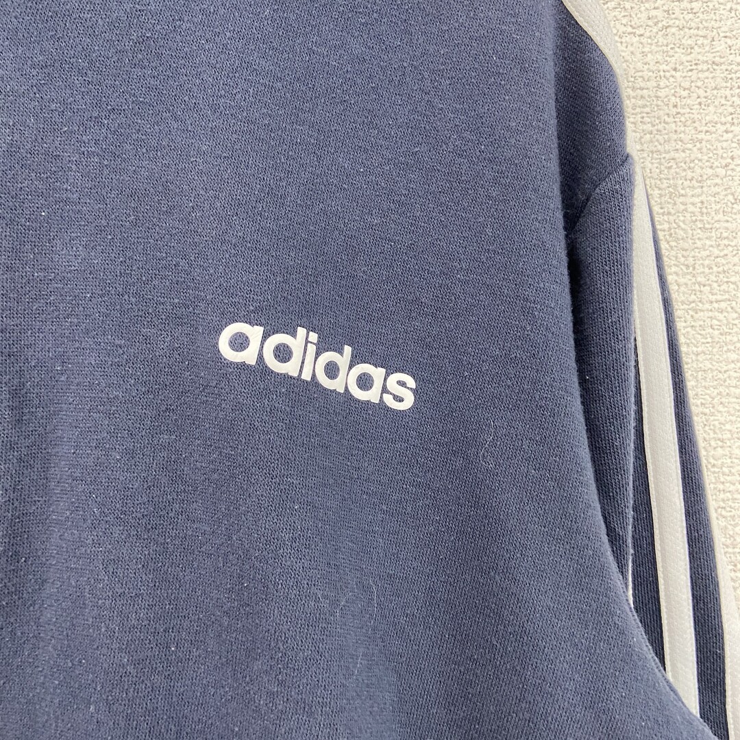 adidas(アディダス)の古着 used　adidas　アディダス　フルジップスウェットジャケット/トレーナー　紺　ネイビー　Lサイズ メンズのトップス(スウェット)の商品写真