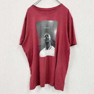 古着 used　NIKE AIR JORDAN　ナイキエアジョーダン　半袖プリントTシャツ　赤　レッド　XXLサイズ(Tシャツ/カットソー(半袖/袖なし))