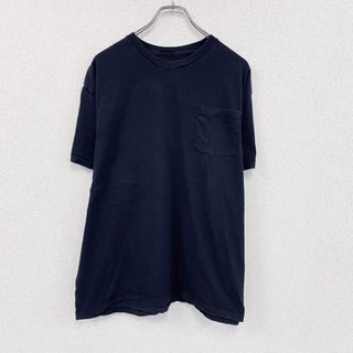 古着 used　FRUIT OF THE LOOM　フルーツオブザルーム　半袖プリントTシャツ　無地　ネイビー　2XLサイズ(Tシャツ/カットソー(半袖/袖なし))