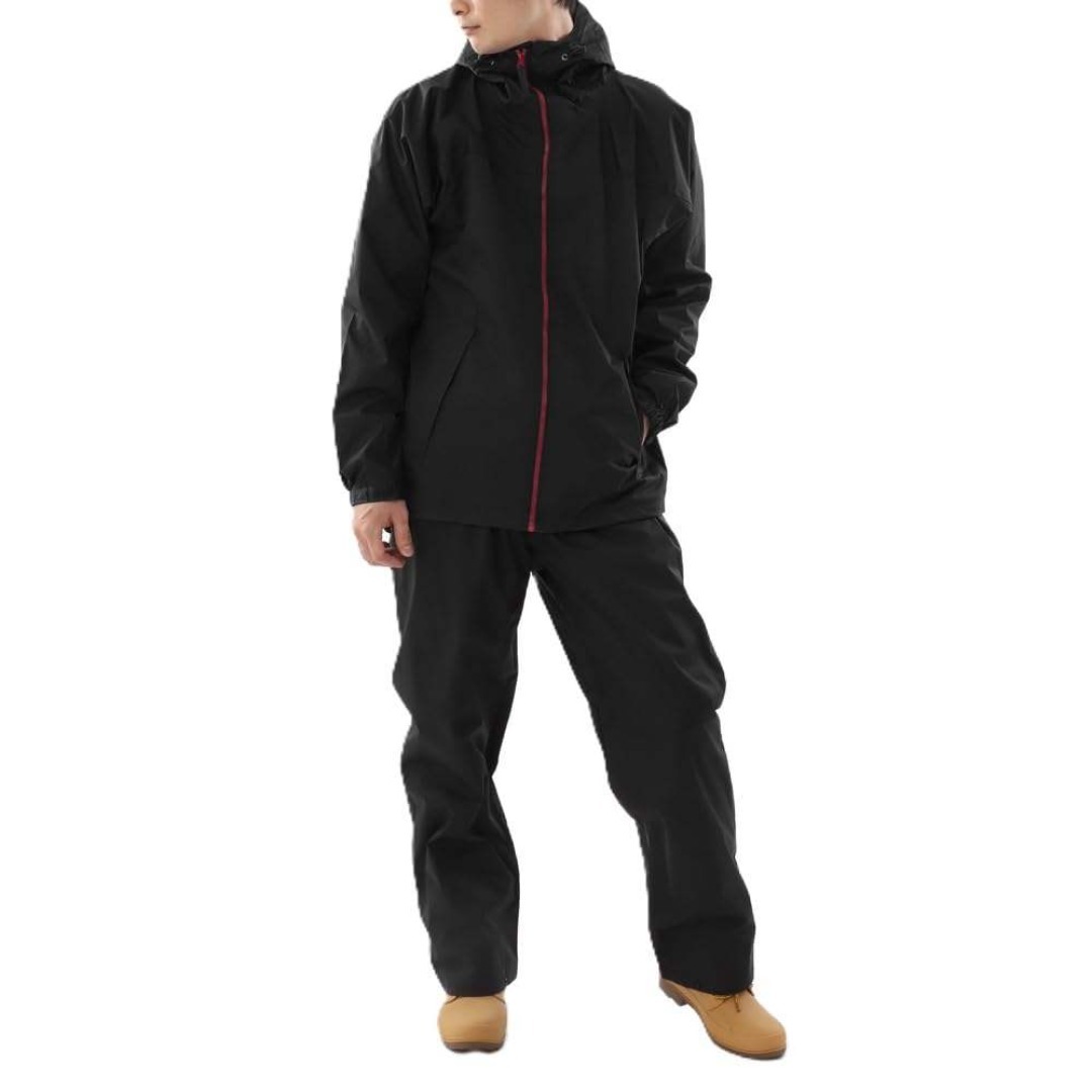 [カジメイク] レインスーツ 防水 上下総裏メッシュ立体裁断動きやすいレインスー メンズのファッション小物(その他)の商品写真