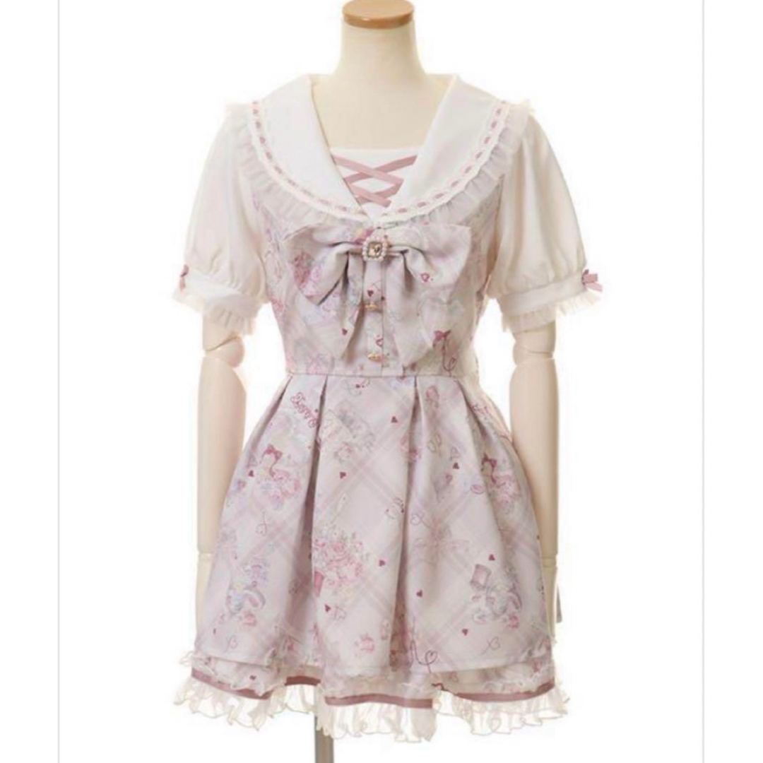 ♡ LIZLISA sewing bear柄 セットアップ 半袖 ピンク ♡  レディースのレディース その他(セット/コーデ)の商品写真