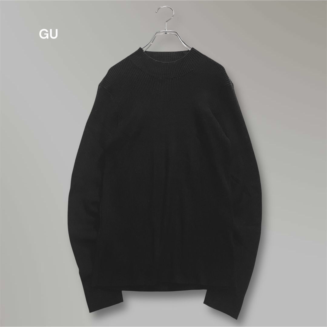 GU(ジーユー)のジーユー GU ハイネックリブニットセーター 無地 シンプル 薄手 こなれ感 L レディースのトップス(ニット/セーター)の商品写真