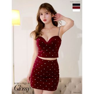 ROBE - GL2778＊キルティング風ベルベットセットアップドレスrdS