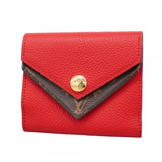 ルイヴィトン(LOUIS VUITTON)の【5me5490】ルイヴィトン 三つ折り財布 モノグラム ポルトフォイユドゥブルVコンパクト M64419 ルビー【中古】レディース(財布)