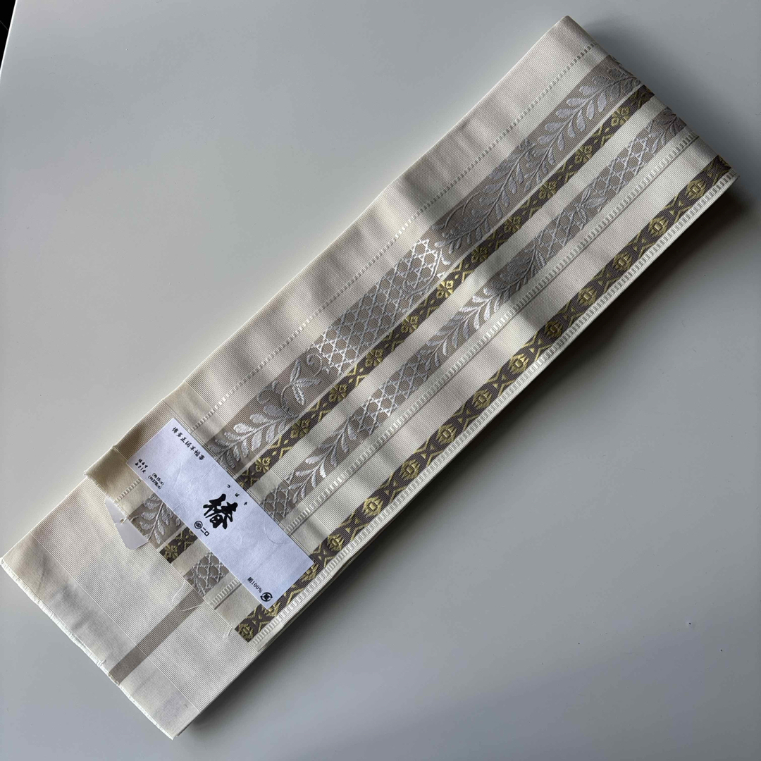 博多正絹半幅帯 小袋帯 本袋 椿 新品未使用 レディースの水着/浴衣(帯)の商品写真