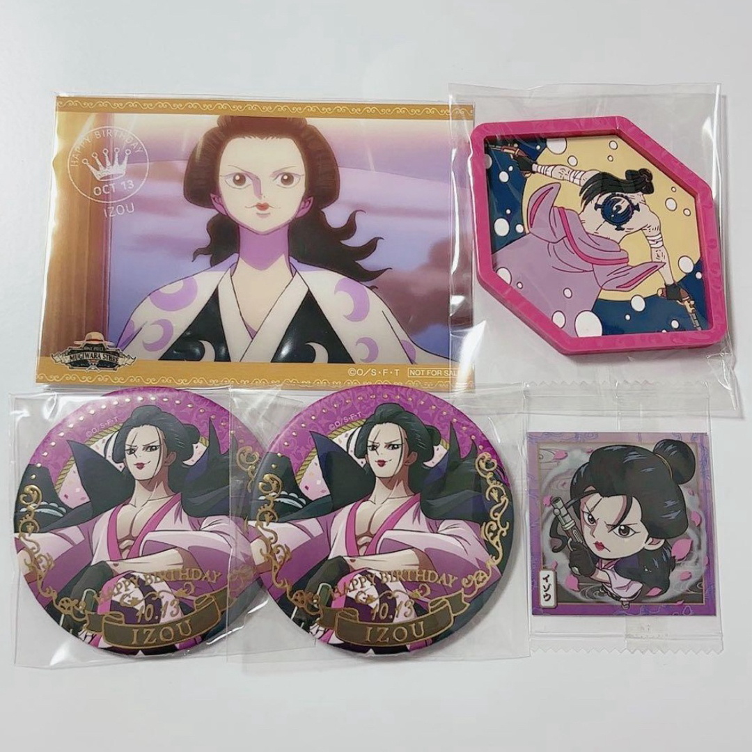 ワンピース イゾウ 5点セット エンタメ/ホビーのアニメグッズ(バッジ/ピンバッジ)の商品写真