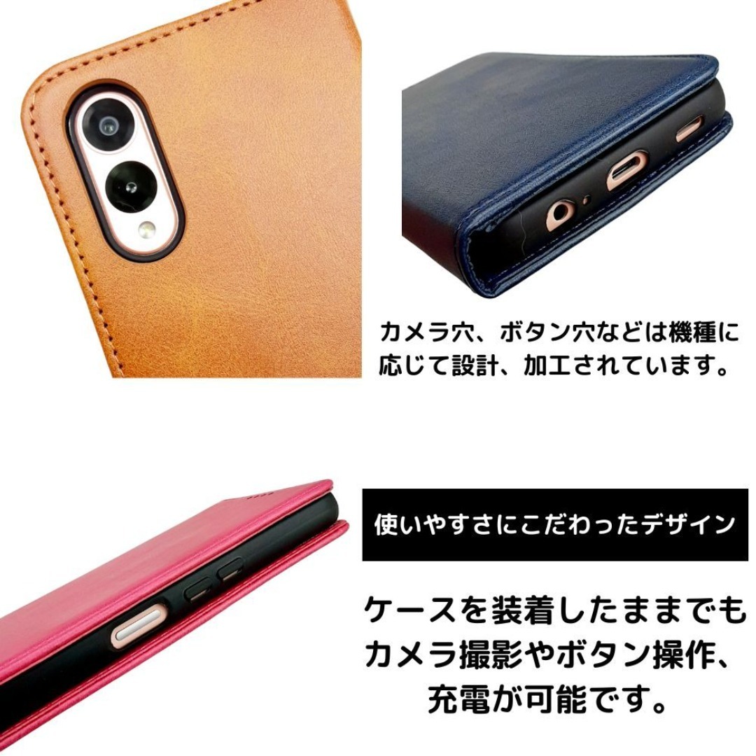 iPhone14 iPhone13 手帳型 スリム ケース アイホン ブラック スマホ/家電/カメラのスマホアクセサリー(iPhoneケース)の商品写真