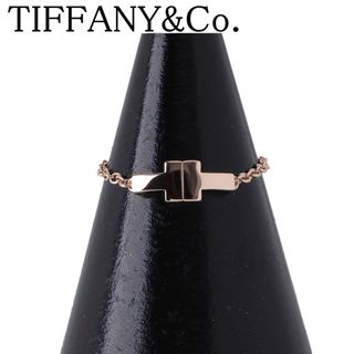 Tiffany & Co. - ティファニー T TWO チェーン リング 15号 Au750PG 新品仕上げ済 TIFFANY【23965】