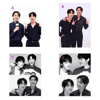 《JINJH-1》BTS L版写真 ソクジンホソク 4枚(アイドルグッズ)