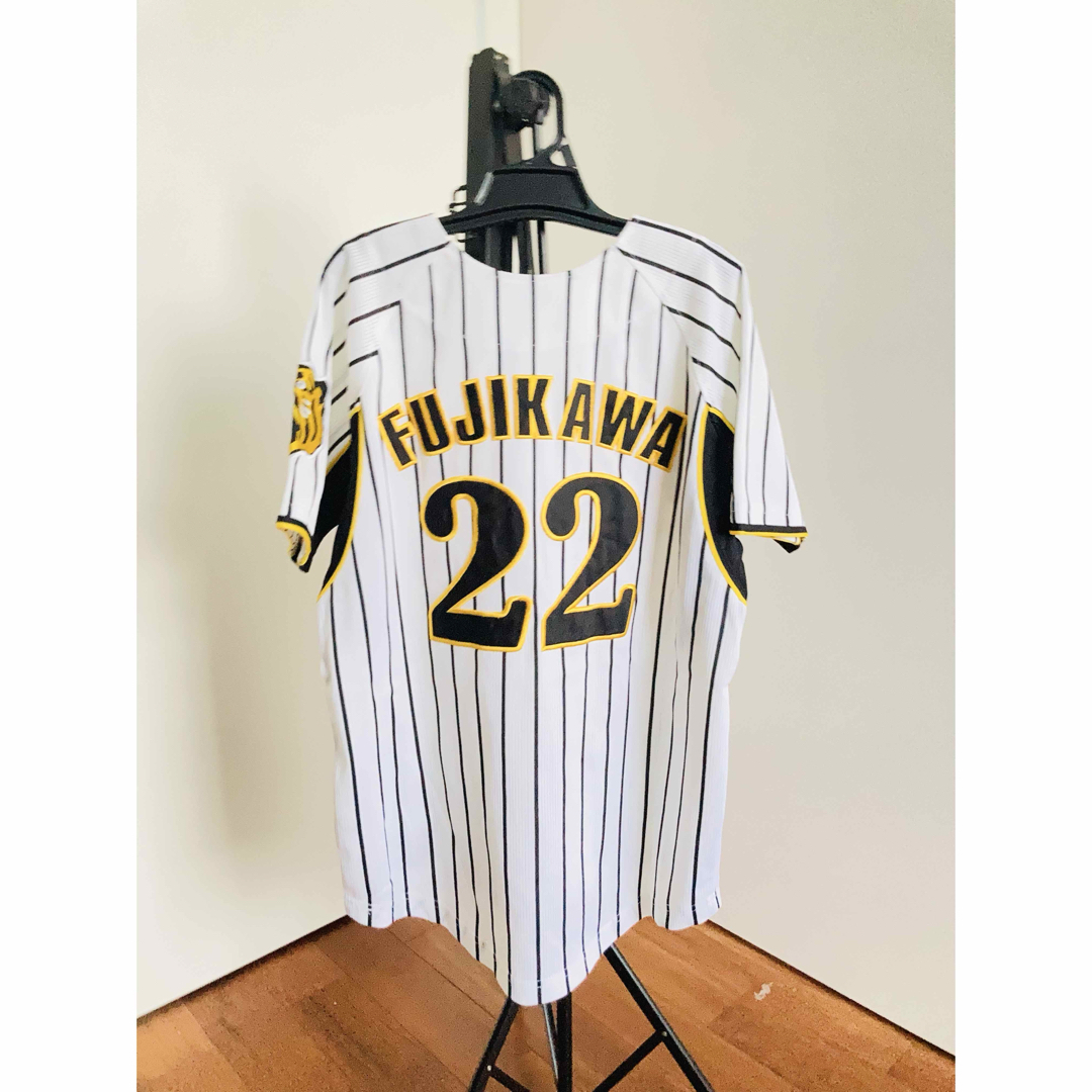 阪神タイガース(ハンシンタイガース)の阪神タイガース ユニフォーム  藤川球児 藤川 メンズS  刺繍 シャープ産業 スポーツ/アウトドアの野球(応援グッズ)の商品写真