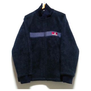美品 マンシングウェア ★刺繍ロゴ/裏地付き/厚手 フリースジャケット メンズL