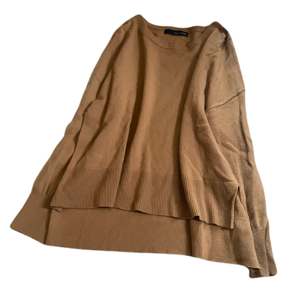 SLOBE IENA(スローブイエナ)のイエナSLOBE IENA ウールカシミヤ混ゆったりニット  キャメルブラウン レディースのトップス(ニット/セーター)の商品写真