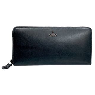 未使用 ヴィヴィアンウエストウッド 財布 ラウンドファスナー ブラック　牛革 黒 長財布 メンズ レディース オーブ ３Dオーブ VWK515 Vivienne Westwood ヴィヴィアン (財布)