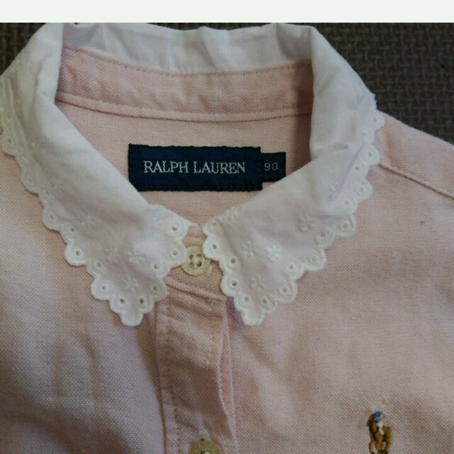 Ralph Lauren(ラルフローレン)の美品☆訳あり☆ラルフローレン　ベルト付きワンピース　90㎝ キッズ/ベビー/マタニティのキッズ服女の子用(90cm~)(ワンピース)の商品写真