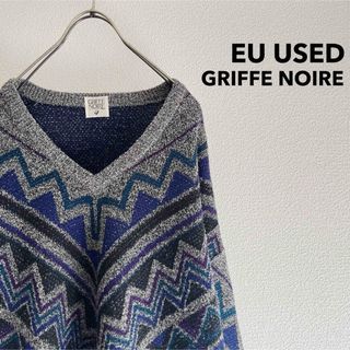 古着 イタリア製 “GRIFFE NOIRE” V Neck Sweater