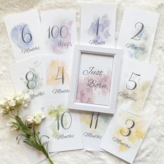 月齢カード 15枚 マンスリーカード 月齢フォト ニューボーンフォト お洒落