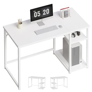 Maihail パソコンデスク 机 pcデスク 勉強机 ゲーミングデスク 白 ワ