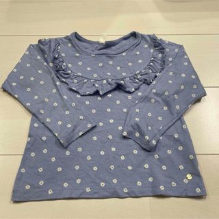 après les cours 長袖カットソー 110 水色 花柄