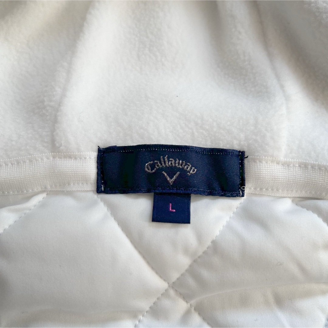 Callaway Golf(キャロウェイゴルフ)の美品✨ キャロウェイゴルフ キルティングジャケット L ストレッチ ホワイト スポーツ/アウトドアのゴルフ(ウエア)の商品写真