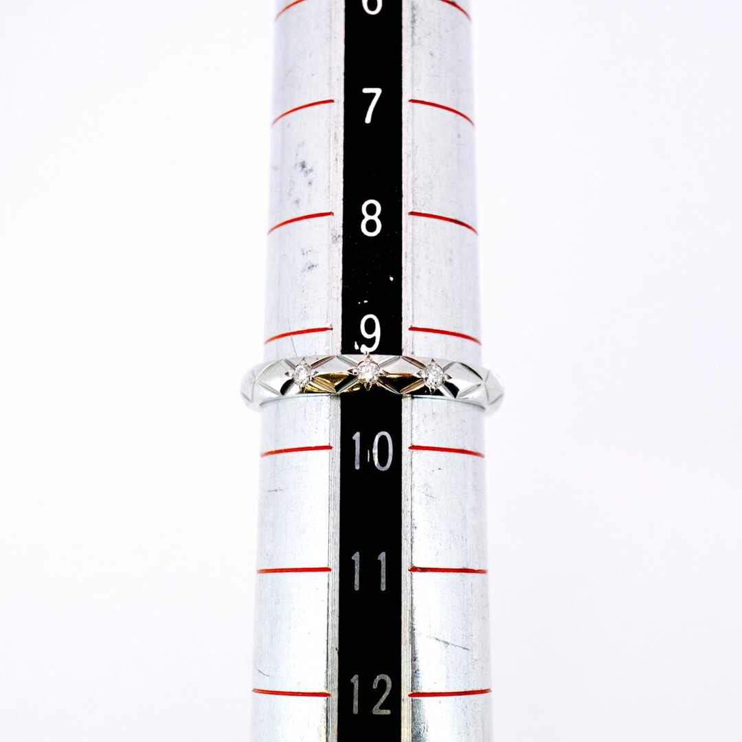 CHANEL(シャネル)の【5jmb0514】シャネル リング マトラッセ 3PD Pt950 プラチナ ダイヤモンド ＃50【中古】レディース レディースのアクセサリー(リング(指輪))の商品写真