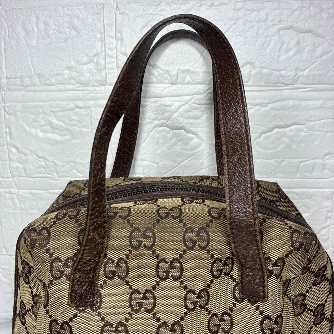 GUCCI(グッチ)の【グッチGGキャンバス✨ミニハンドバッグ】ブラウン/ボストンバッグ/124542 レディースのバッグ(ハンドバッグ)の商品写真