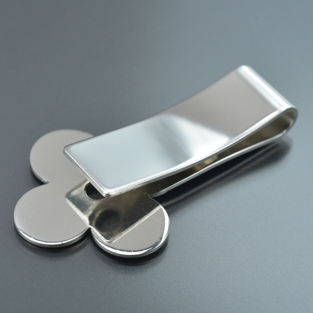 LOUIS VUITTON(ルイヴィトン)の美品◇ルイヴィトン フラワー マネークリップ シルバー 箱付き 非売品ノベルティ メンズのファッション小物(マネークリップ)の商品写真