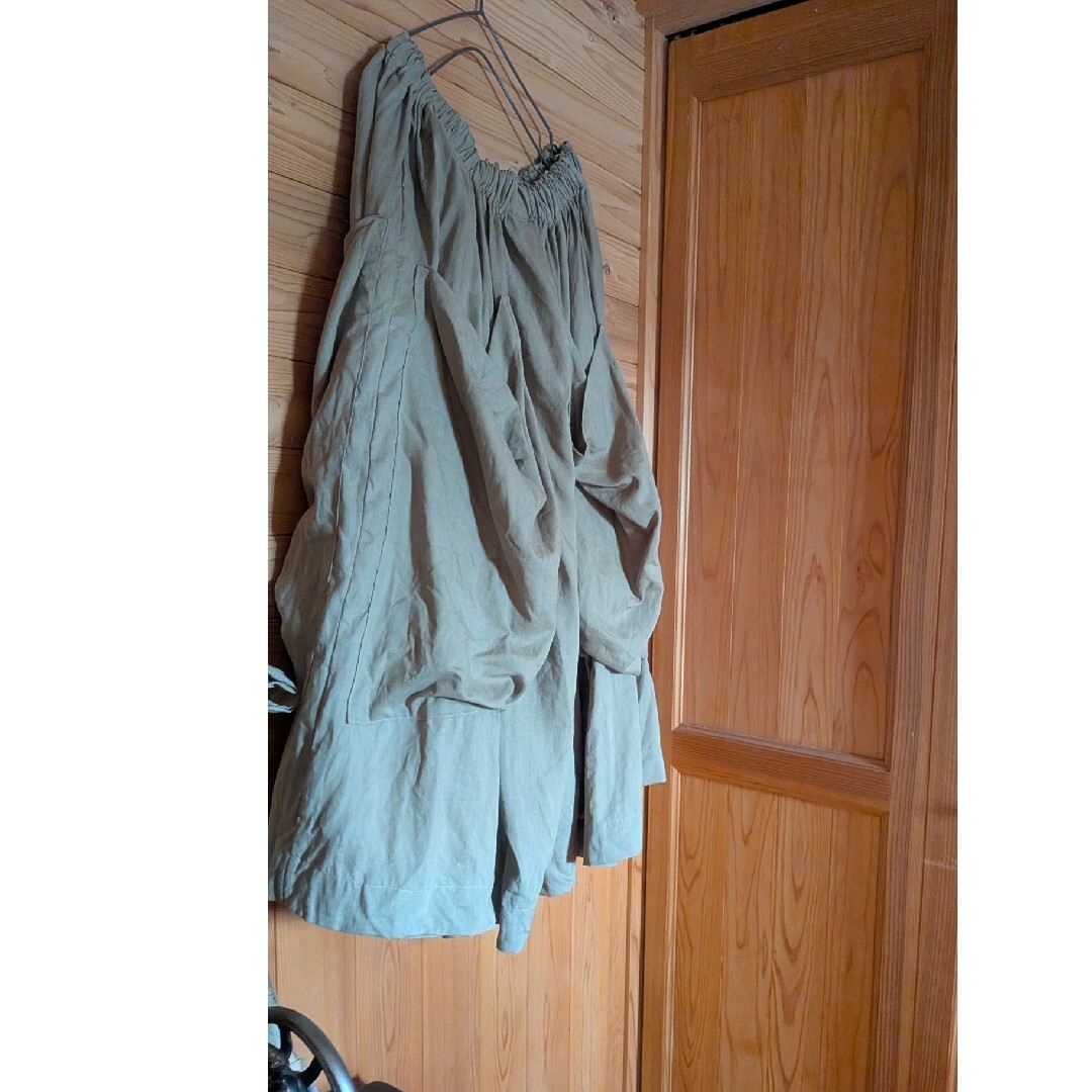 10  オリーブカーキ2点セット『すずらんパンツ&うさ耳ベスト』 レディースのパンツ(サルエルパンツ)の商品写真