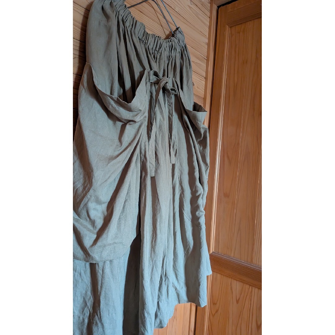 10  オリーブカーキ2点セット『すずらんパンツ&うさ耳ベスト』 レディースのパンツ(サルエルパンツ)の商品写真