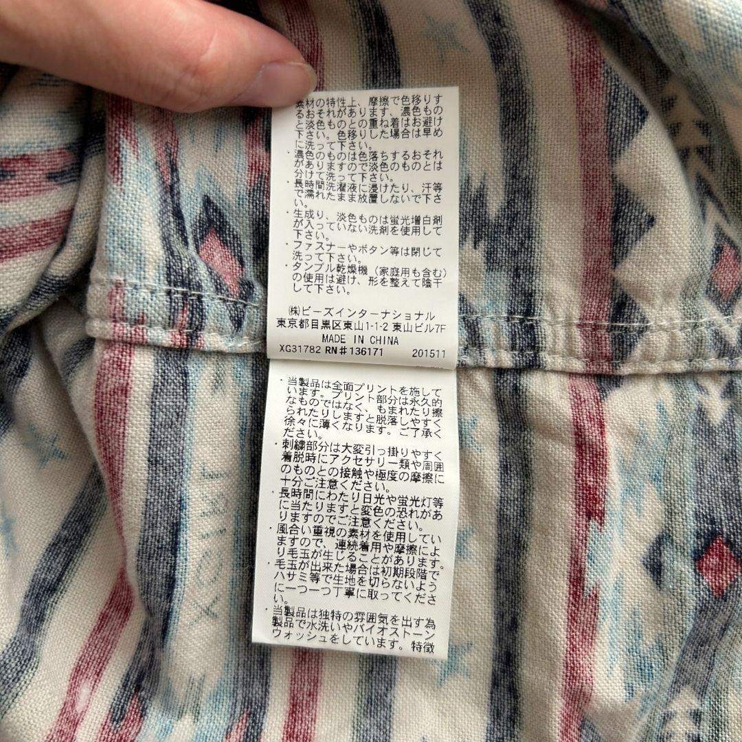 X-girl(エックスガール)の【X-girl】ネイティブ柄 ネルシャツ ロゴ刺繍 マルチカラー S【F24】 レディースのトップス(シャツ/ブラウス(長袖/七分))の商品写真