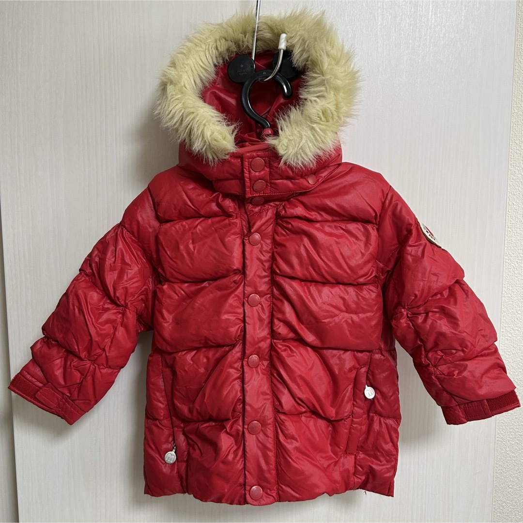 mikihouse(ミキハウス)の極暖ダウン95%★ミキハウスMIKIHOUSE★ダウンジャケット90㎝★レッド キッズ/ベビー/マタニティのキッズ服男の子用(90cm~)(ジャケット/上着)の商品写真