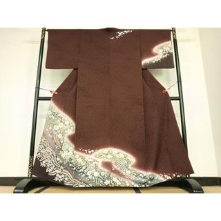 平和屋着物●訪問着　辻が花　胴抜き仕立て　暈し染め　金彩　正絹　逸品　AABC0061zg(着物)