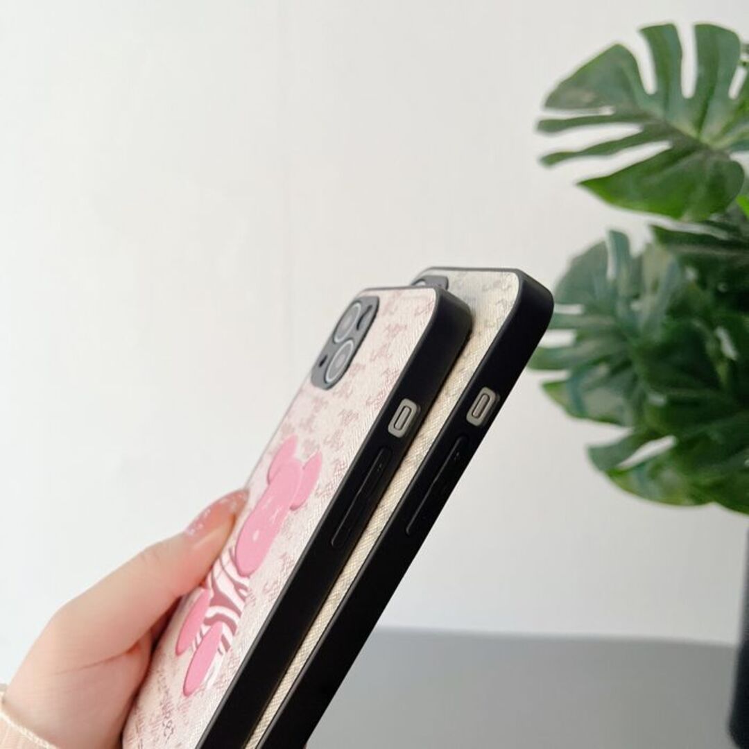 iphone15ケース 可愛い 熊 ブラウン28 スマホ/家電/カメラのスマホアクセサリー(iPhoneケース)の商品写真