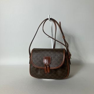 CELINE - 2510-82｜セリーヌ ショルダーバッグ ブラウン マカダム柄 トリオンフ