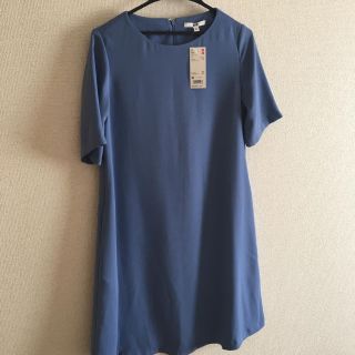 ユニクロ(UNIQLO)のユニクロ クレープフレアワンピース(ひざ丈ワンピース)