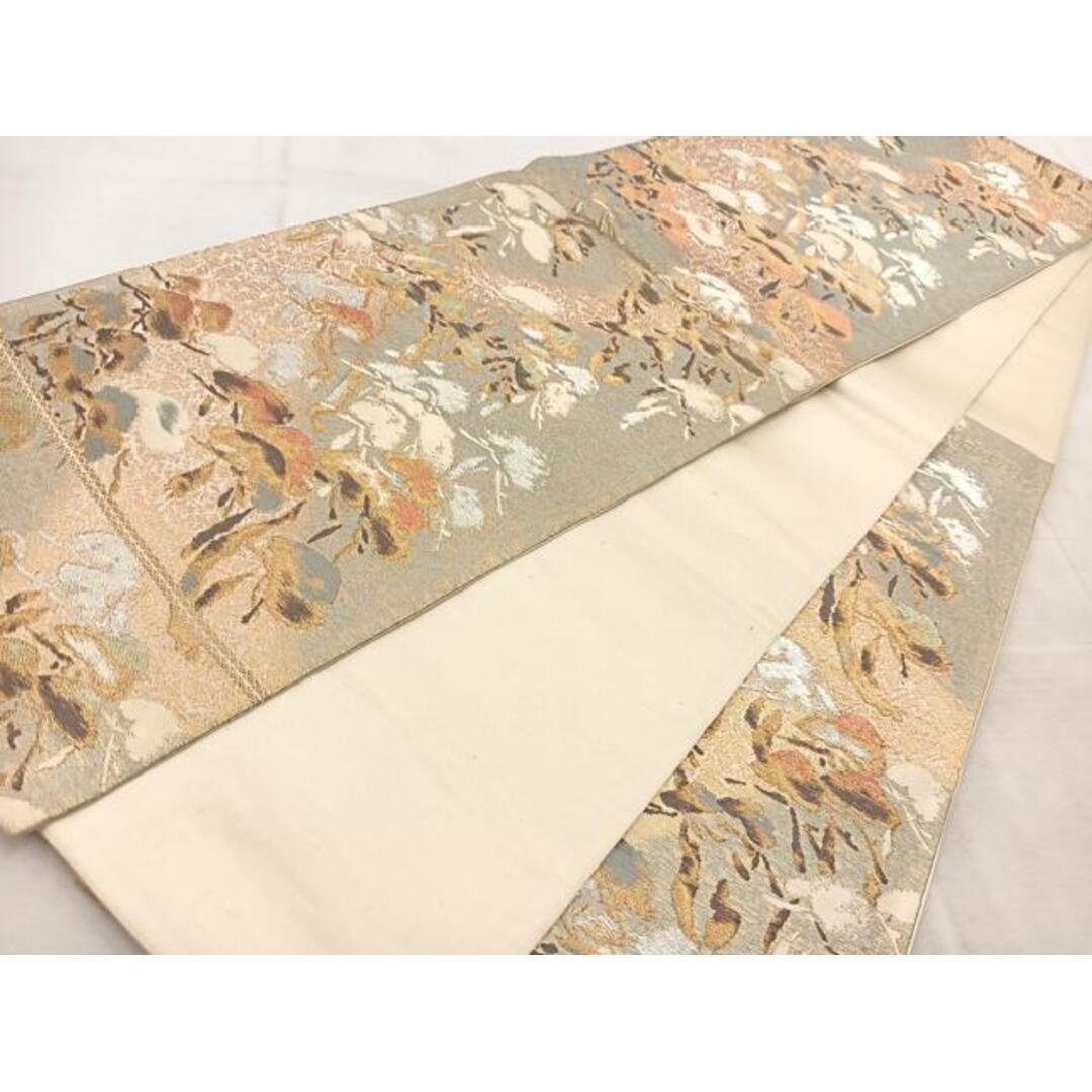 平和屋着物◎六通柄袋帯　唐織　松　金銀糸　正絹　逸品　BAAV4193yc レディースの水着/浴衣(帯)の商品写真